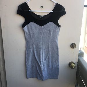 Forever 21 Black and Gray Mini Dress